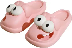 Kapley Big Eye Dog Slippers, Tongue Kiss Slippers, Women's Cartoon Dog Slippers, 3D Big Eye Dog Fun Package Head Slippers