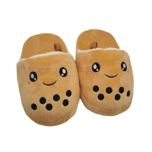 Kawaii Bubble Tea Plushie Slippers