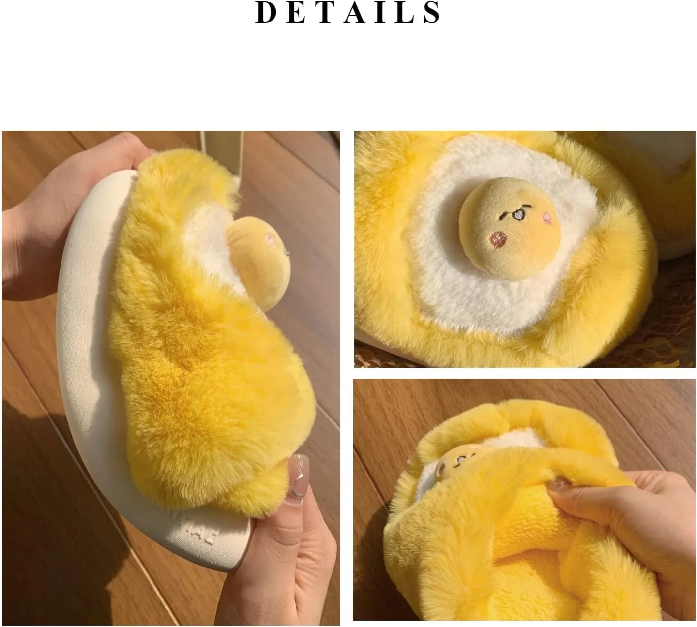 Kawaii Egg Slippers for Women Fluffy Warm House Slippers Fuzzy Slippers Women Cute Slippers for Women