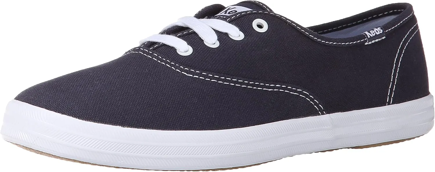 Keds Women's Champion Navy Canvas Shoes Wide Width Women's 10