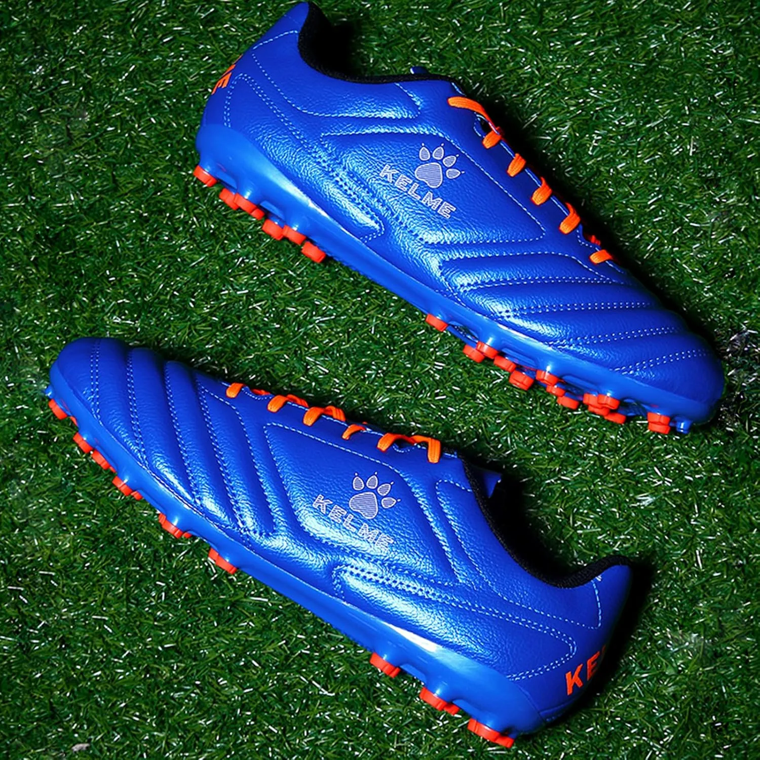 KELME K-Fighting AG Soccer Cleats, Microfibre Leather, Mens Womens Unisex Outdoor Soccer Shoes, Artificial Grass Football, Youth