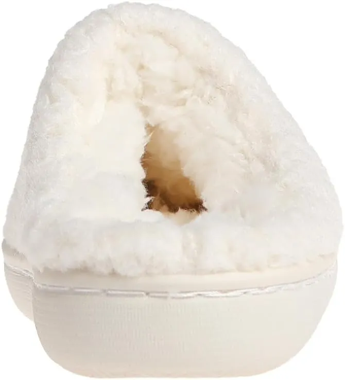 kensie Kids Slippers for Girls - Flower and Smiley Face Fuzzy House Shoes with Rhinestones, Cozy Indoor Slippers for Little Kid/Big Kid