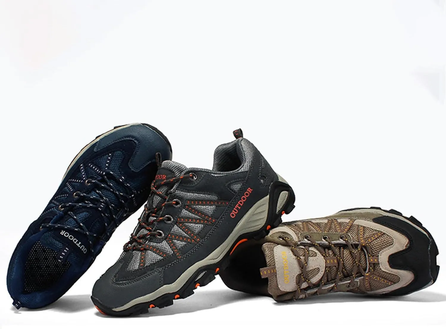 Kervaky Men's Hiking Shoes Outdoor Sports Shoes Casual Shoes wear-Resistant and Non Slip Climbing Shoes