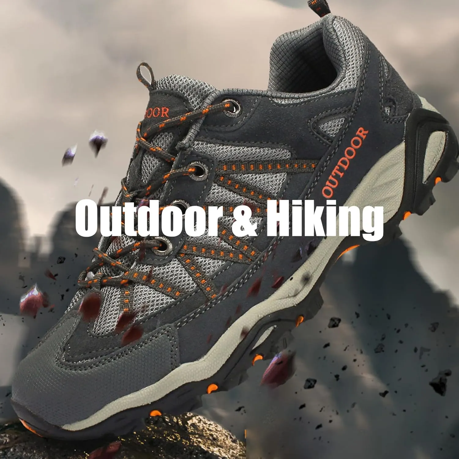 Kervaky Men's Hiking Shoes Outdoor Sports Shoes Casual Shoes wear-Resistant and Non Slip Climbing Shoes