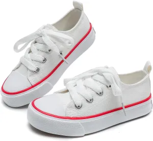 Kids Canvas Shoes Boys and Girls Low Top Slip On Sneakers