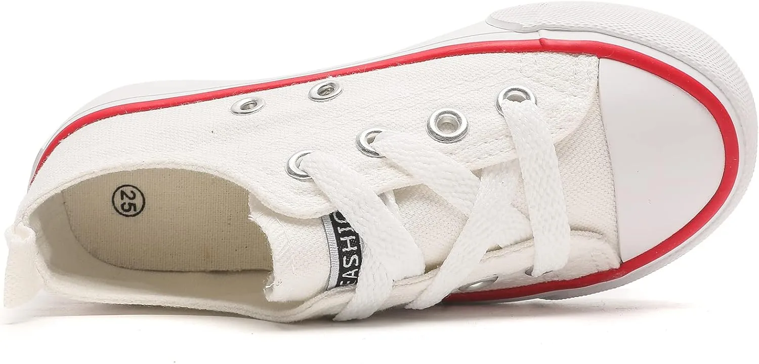 Kids Canvas Shoes Boys and Girls Low Top Slip On Sneakers