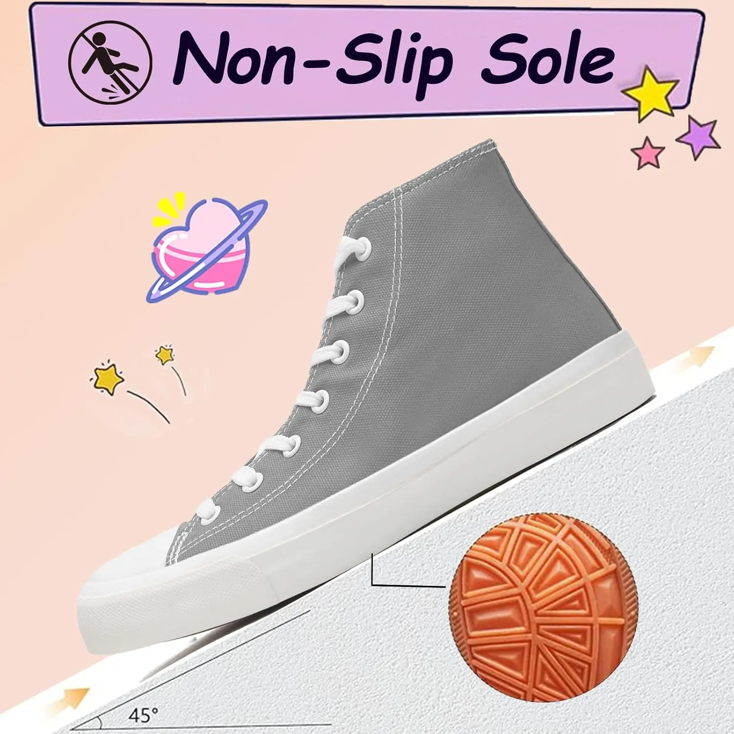 Kids Canvas Sneakers for Girls Boys High Top Canvas Fashion Shoes Comfortable Classic Casual Lace up Walking Running Shoes