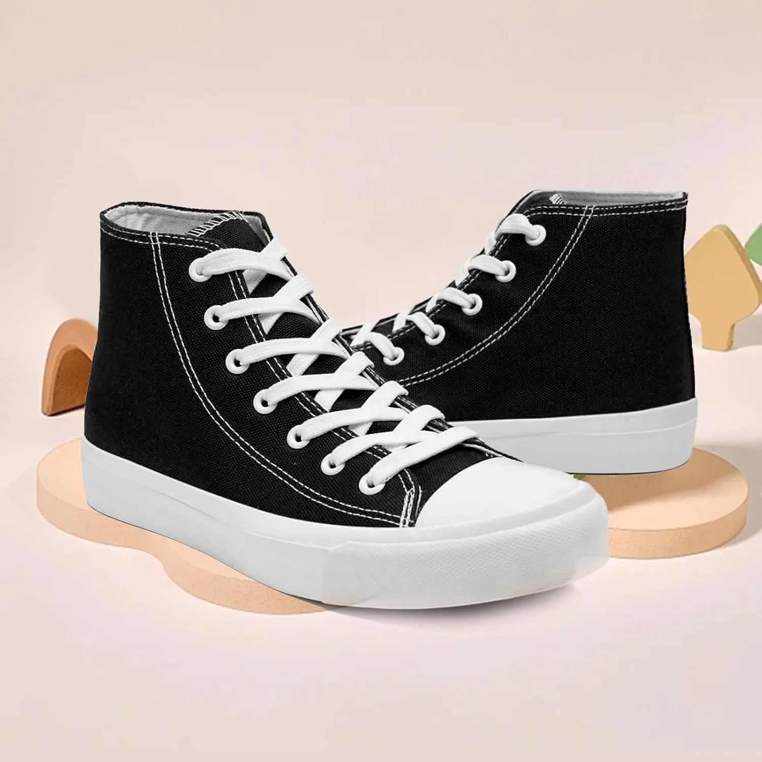 Kids Canvas Sneakers for Girls Boys High Top Canvas Fashion Shoes Comfortable Classic Casual Lace up Walking Running Shoes