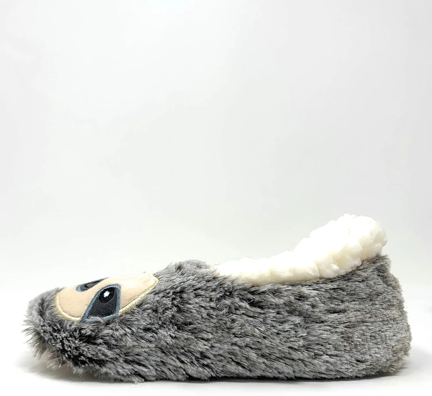 Kids Funny Animal Slippers, Novelty Fluffy Sherpa Indoor House Shoes for Girls & Boys, Size 1-4