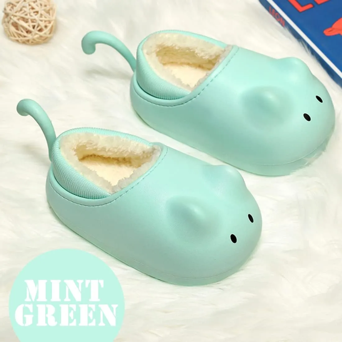 Kids Funny Cat House Slippers Girls Boys Water Resistant Fuzzy Garden Clogs Ultra Soft Non-Slip Indoor Outdoor Clogs