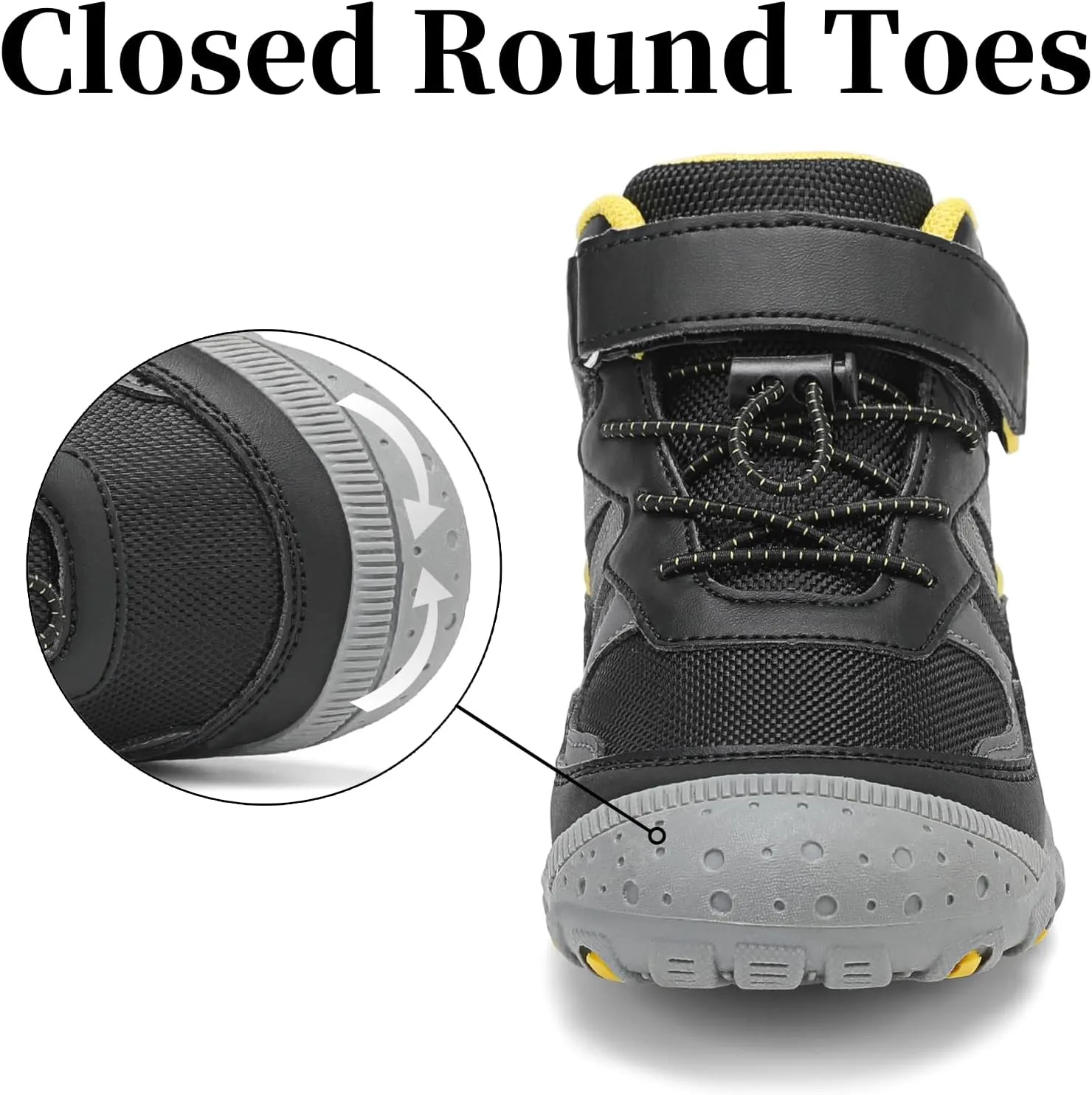Kids Hiking Boots Boys Girls Outdoor Ankle Boots Anti Collision Hiking Shoes for Toddler/Little Kid/Big Kid