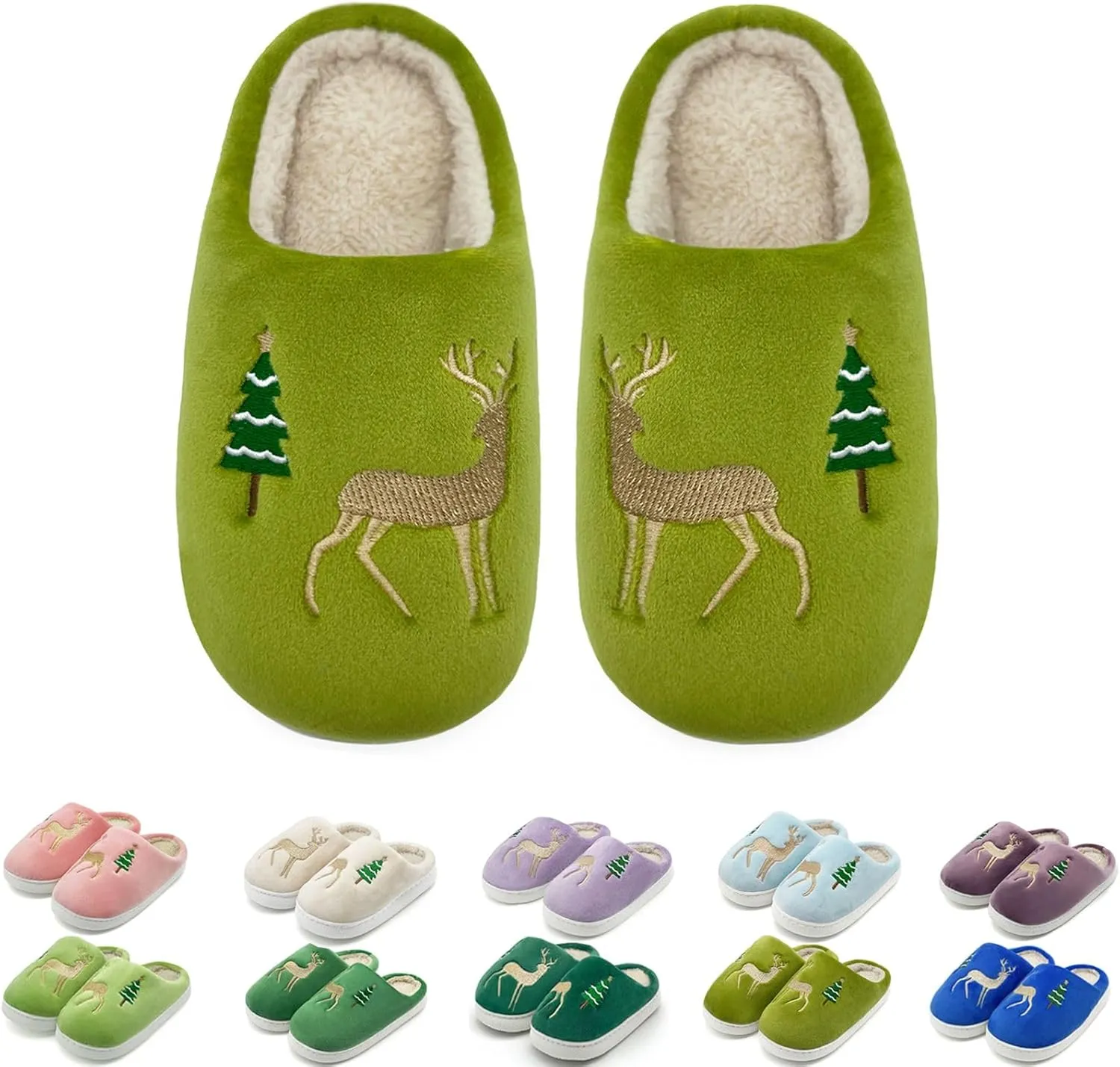 Kids Reindeer Slippers - Soft, Cozy, Non-Slip Indoor Shoes for Toddlers - Christmas Gifts for Boys & Girls