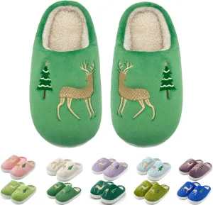 Kids Reindeer Slippers - Soft, Cozy, Non-Slip Indoor Shoes for Toddlers - Christmas Gifts for Boys & Girls