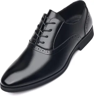 kkdom Mens Classic Lace up Dress Shoes Formal Oxford Business Shoes for Men