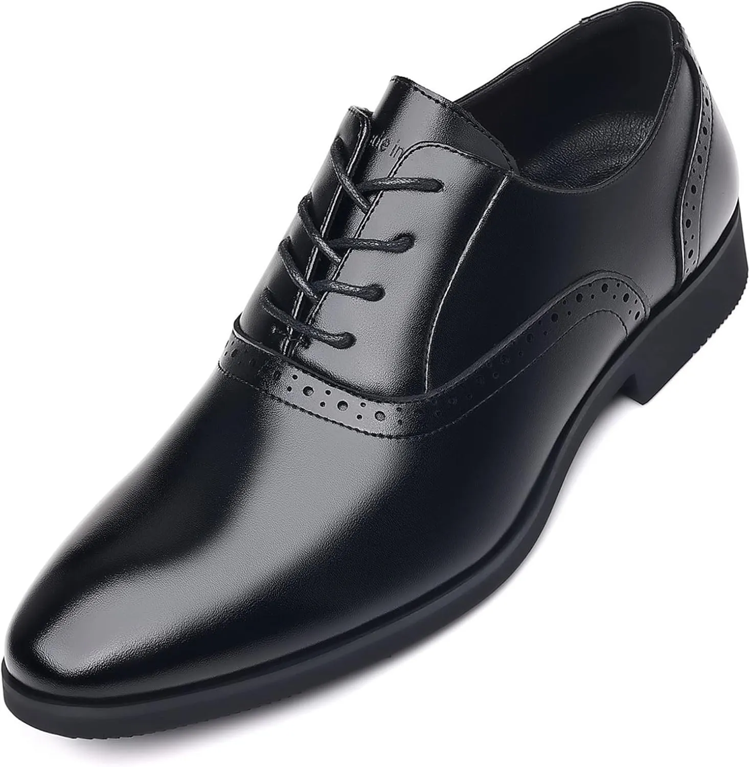 kkdom Mens Classic Lace up Dress Shoes Formal Oxford Business Shoes for Men