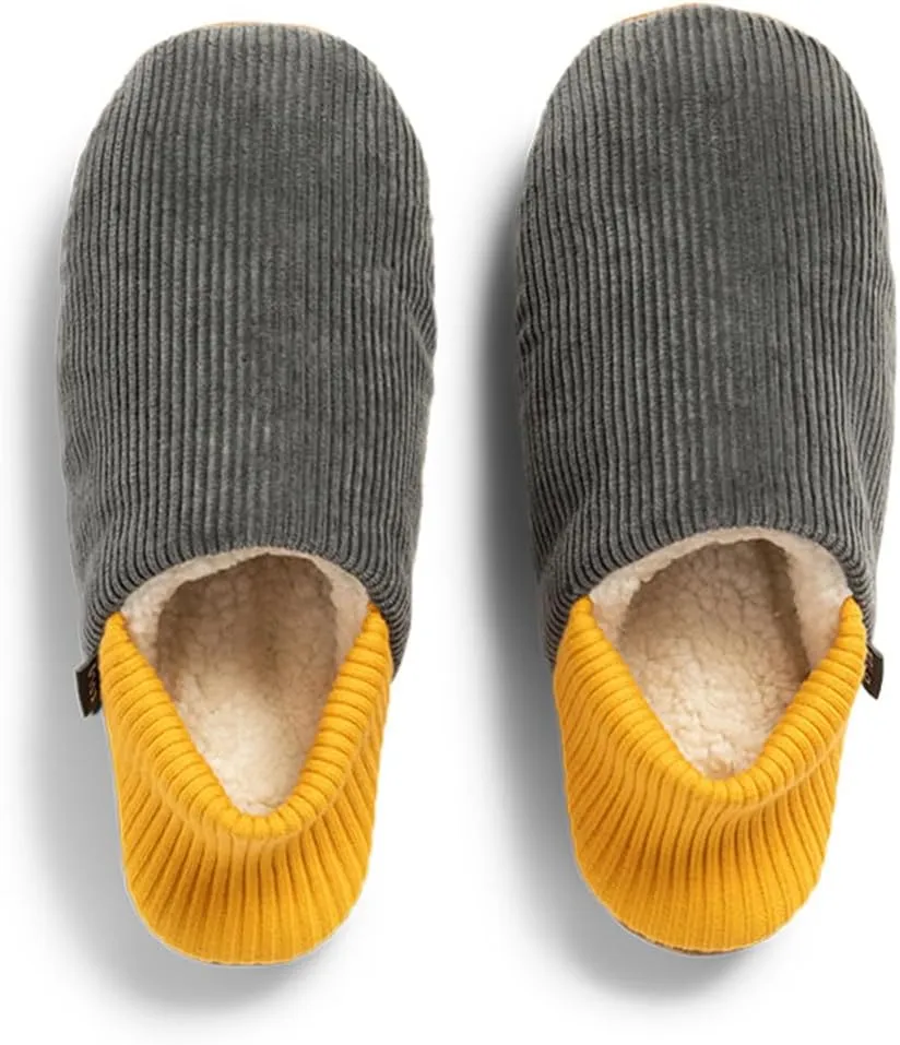Kolo Corduroy House Shoes, Ultra-Soft Lining, Genuine Leather Suede Sole