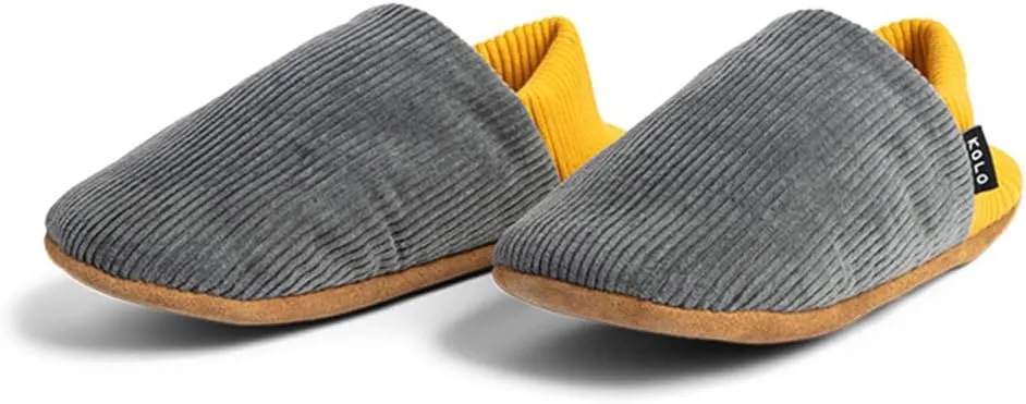 Kolo Corduroy House Shoes, Ultra-Soft Lining, Genuine Leather Suede Sole