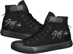 KPOP Stray Kids Merch Shoes Sneakers Bang Chan Lee Know ChangBin Han I.N Felix HyunJin Seungmin Hiphop High-Top Canvas Shoes