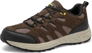 Kricely Men's Low Top Hiking Shoes Waterproof Suede Lightweight Anti Slip Trekking Shoes for Outdoor Trailing Camping Backpacking Running Walking