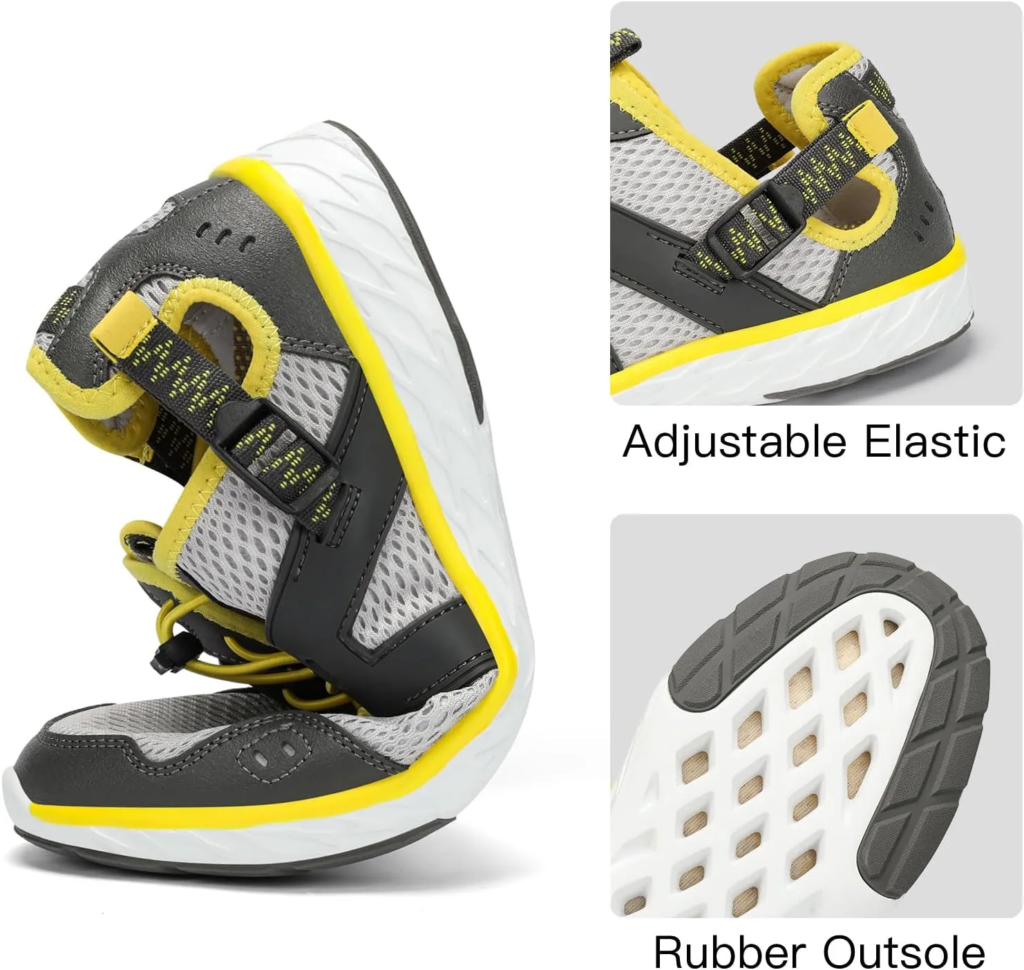 Kricely Water Shoes Men Quick Dry Aqua Shoes Swim Shoes for Men Non-Slip Beach Shoes Outdoor for Surfing
