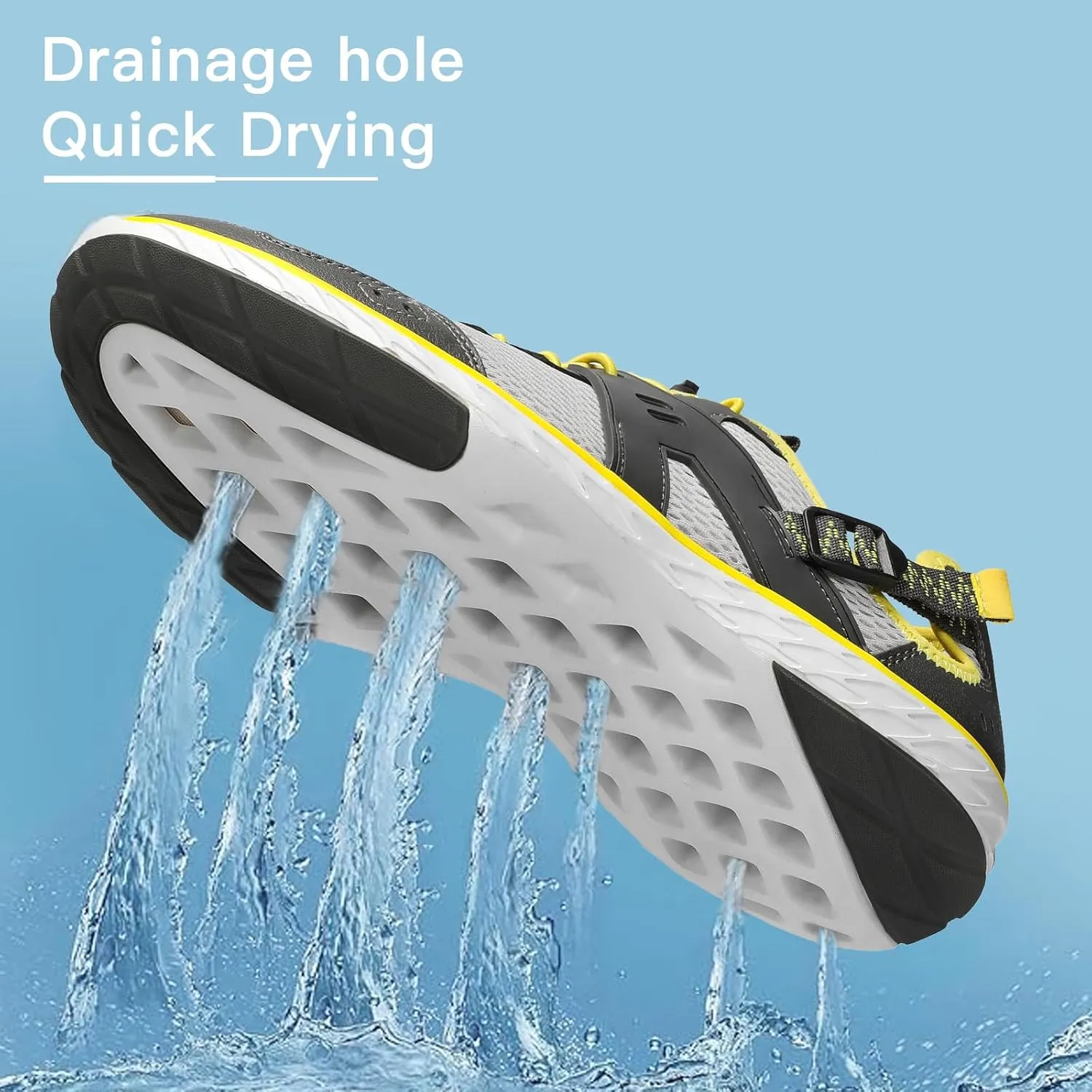 Kricely Water Shoes Men Quick Dry Aqua Shoes Swim Shoes for Men Non-Slip Beach Shoes Outdoor for Surfing
