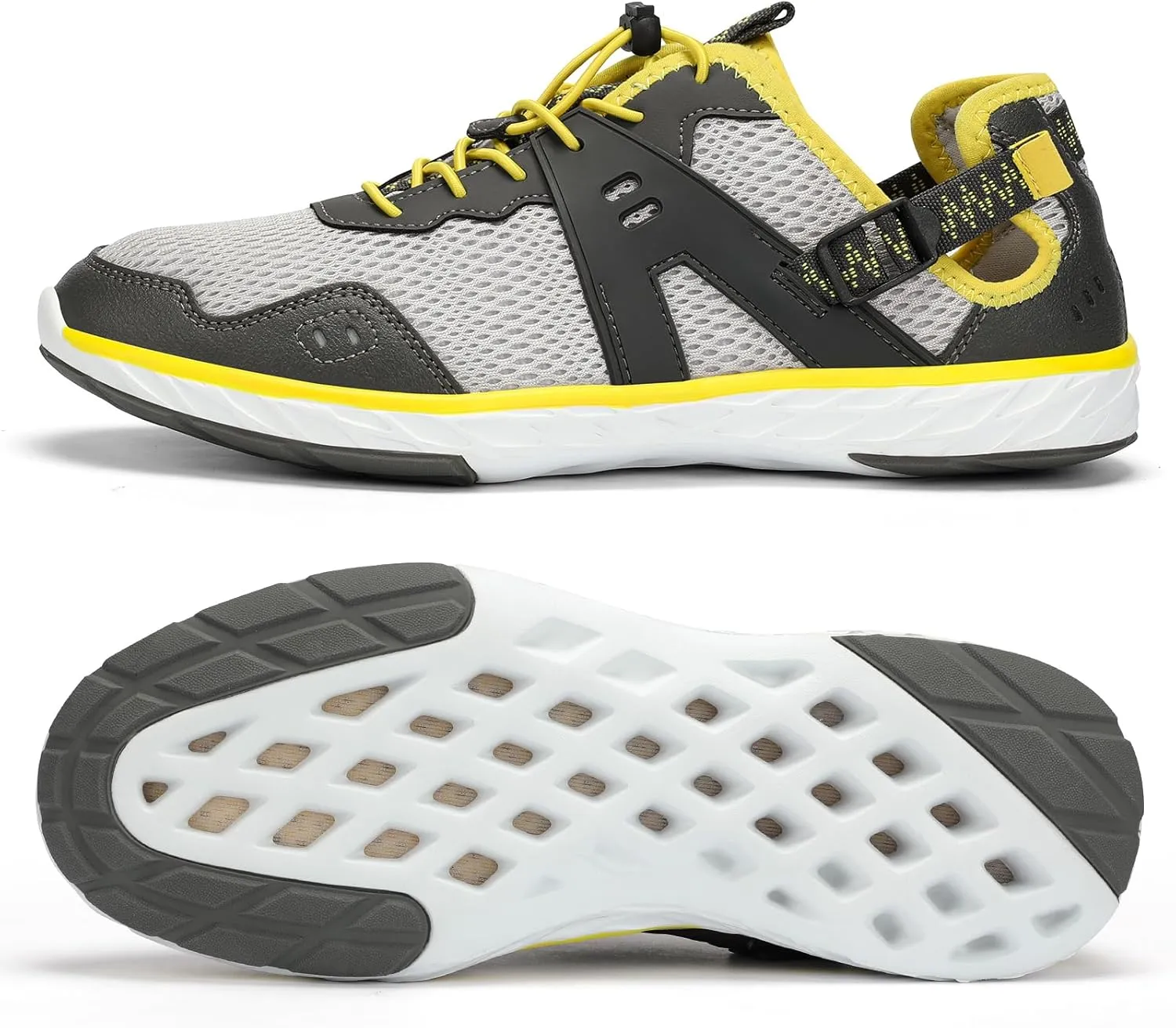 Kricely Water Shoes Men Quick Dry Aqua Shoes Swim Shoes for Men Non-Slip Beach Shoes Outdoor for Surfing