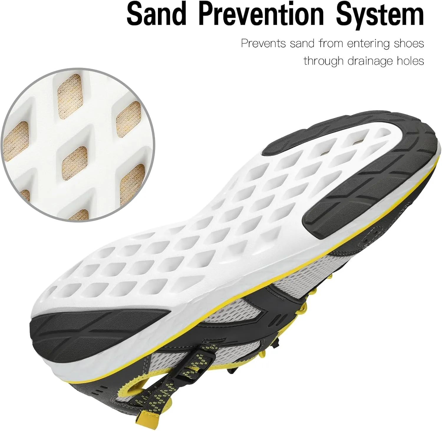 Kricely Water Shoes Men Quick Dry Aqua Shoes Swim Shoes for Men Non-Slip Beach Shoes Outdoor for Surfing