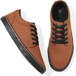 kufeiti Men's Canvas Black Casual Shoes Sneakers Low Top Lace Up Walking Shoes Sneakers for Men