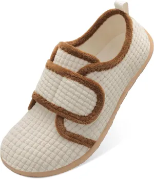 L-RUN Barefoot Womens & Men Soft House Slippers - Lightweight Indoor & Outdoor Slippers - Adjustable Home Shoes