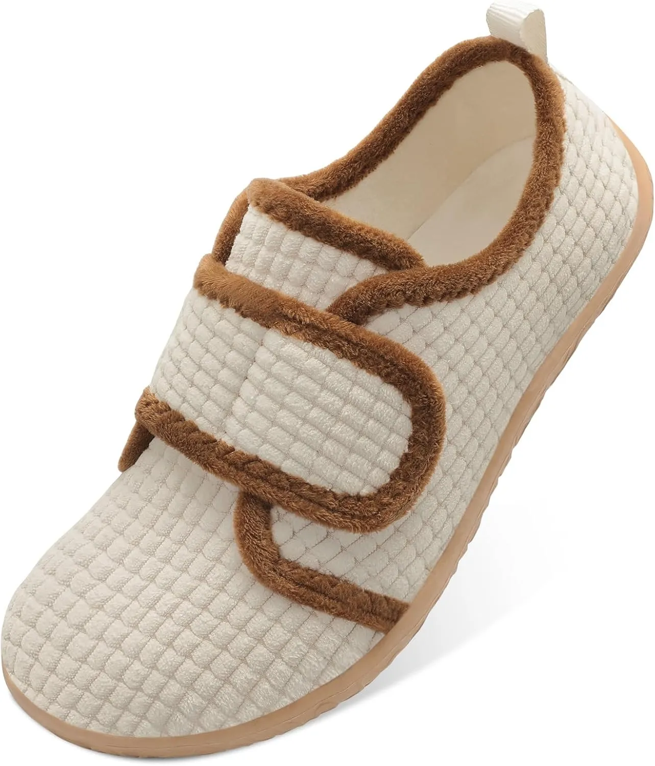 L-RUN Barefoot Womens & Men Soft House Slippers - Lightweight Indoor & Outdoor Slippers - Adjustable Home Shoes