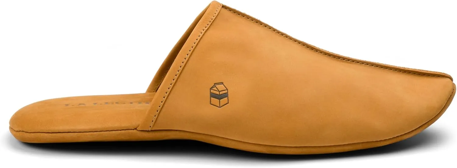 La Leche, Kazakh Style Slippers, Shoes for Home, Indoor House Shoes With Memory Foam, Full Grain Leather, Handmade