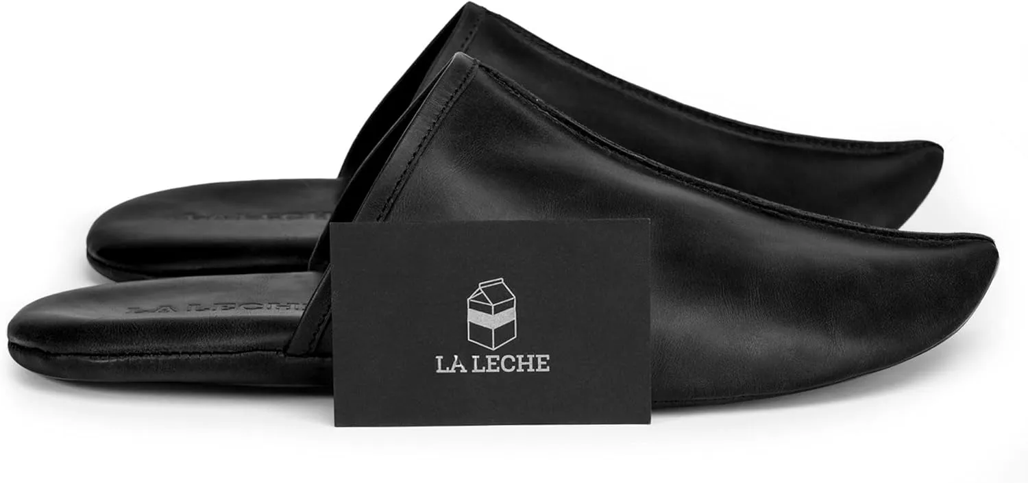 La Leche, Kazakh Style Slippers, Shoes for Home, Indoor House Shoes With Memory Foam, Full Grain Leather, Handmade