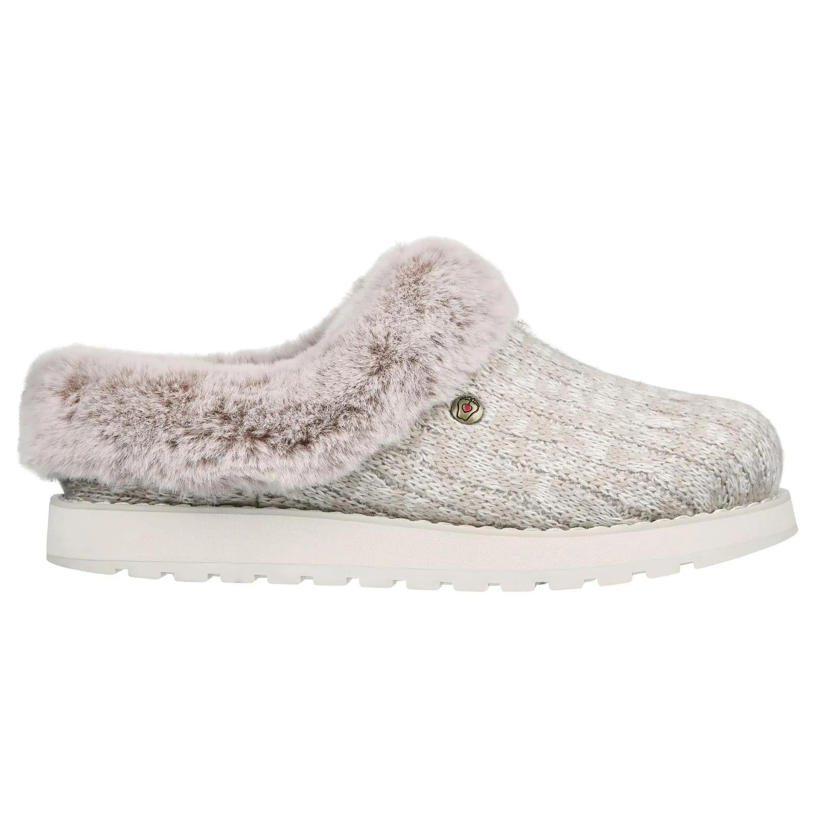 Ladies Skechers Keepsakes Ice Angel Black Faux Fur Wedge Slippers 31204/LTBR