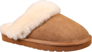 Lamo Women's Lia Scuff Slippers for Women - Premium Suede Upper, Sheepskin Cuff, Faux Fur Lining, Ortholite Foam Footbed with Australian Sheepskin, Rubberlon Outsole - Comfortable, and Stylish