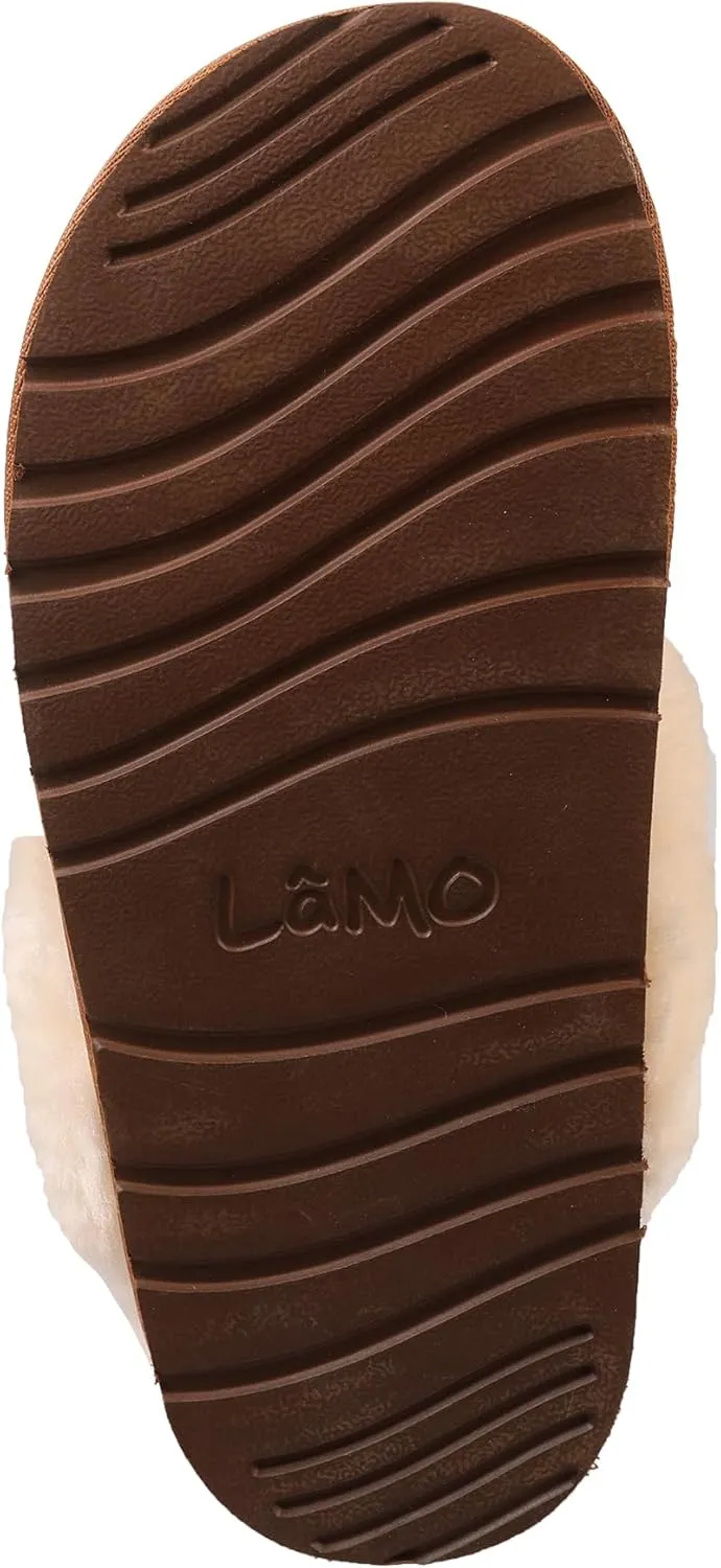 Lamo Women's Lia Scuff Slippers for Women - Premium Suede Upper, Sheepskin Cuff, Faux Fur Lining, Ortholite Foam Footbed with Australian Sheepskin, Rubberlon Outsole - Comfortable, and Stylish