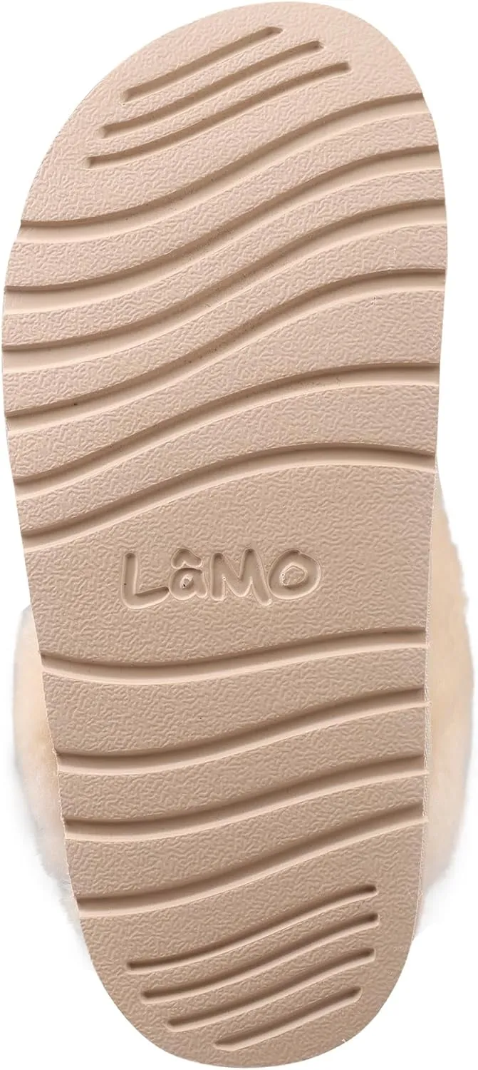 Lamo Women's Lia Scuff Slippers for Women - Premium Suede Upper, Sheepskin Cuff, Faux Fur Lining, Ortholite Foam Footbed with Australian Sheepskin, Rubberlon Outsole - Comfortable, and Stylish