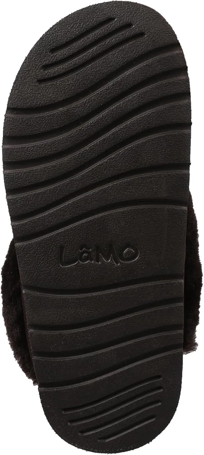 Lamo Women's Lia Scuff Slippers for Women - Premium Suede Upper, Sheepskin Cuff, Faux Fur Lining, Ortholite Foam Footbed with Australian Sheepskin, Rubberlon Outsole - Comfortable, and Stylish