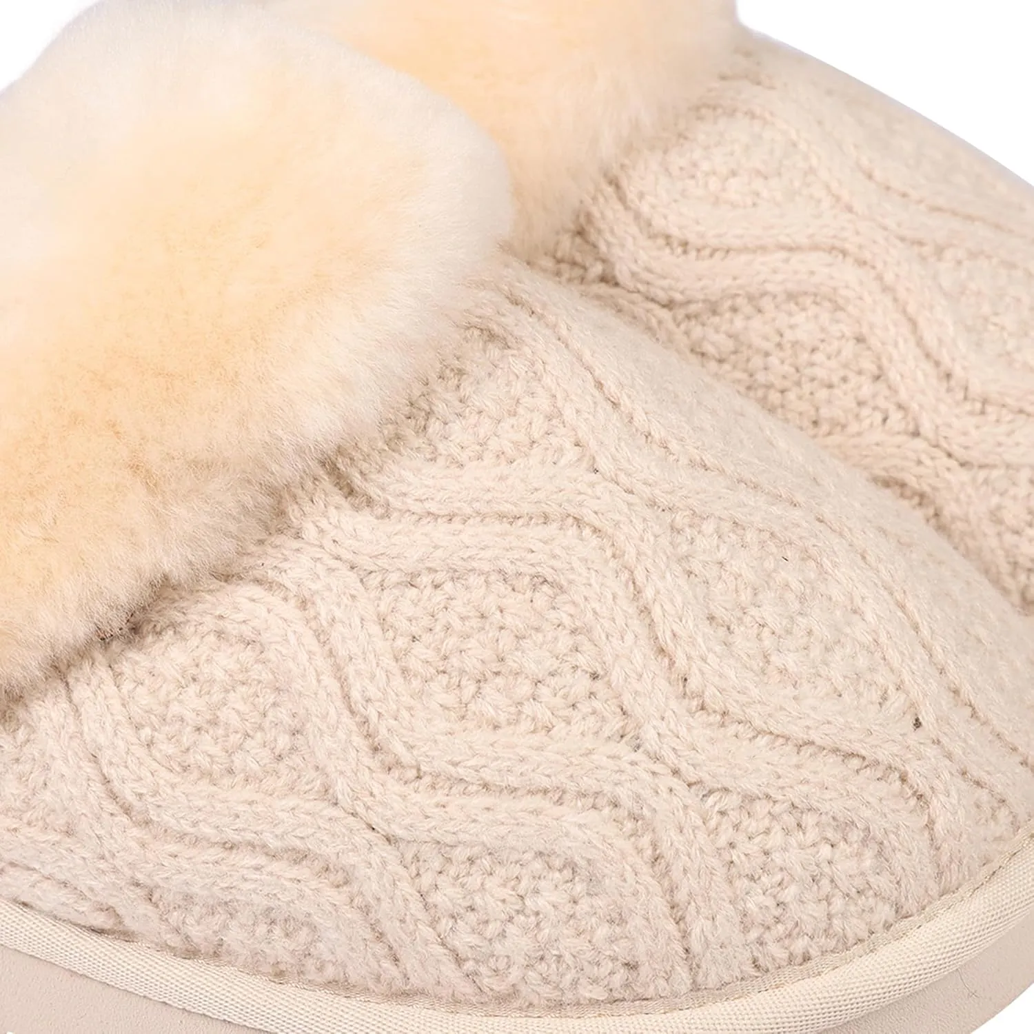 Lamo Women's Lia Scuff Slippers for Women - Premium Suede Upper, Sheepskin Cuff, Faux Fur Lining, Ortholite Foam Footbed with Australian Sheepskin, Rubberlon Outsole - Comfortable, and Stylish