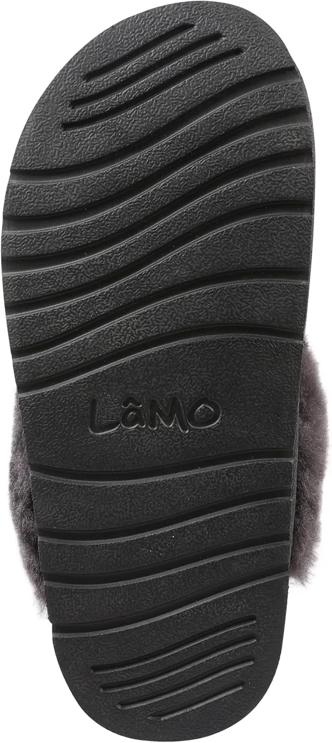 Lamo Women's Lia Scuff Slippers for Women - Premium Suede Upper, Sheepskin Cuff, Faux Fur Lining, Ortholite Foam Footbed with Australian Sheepskin, Rubberlon Outsole - Comfortable, and Stylish