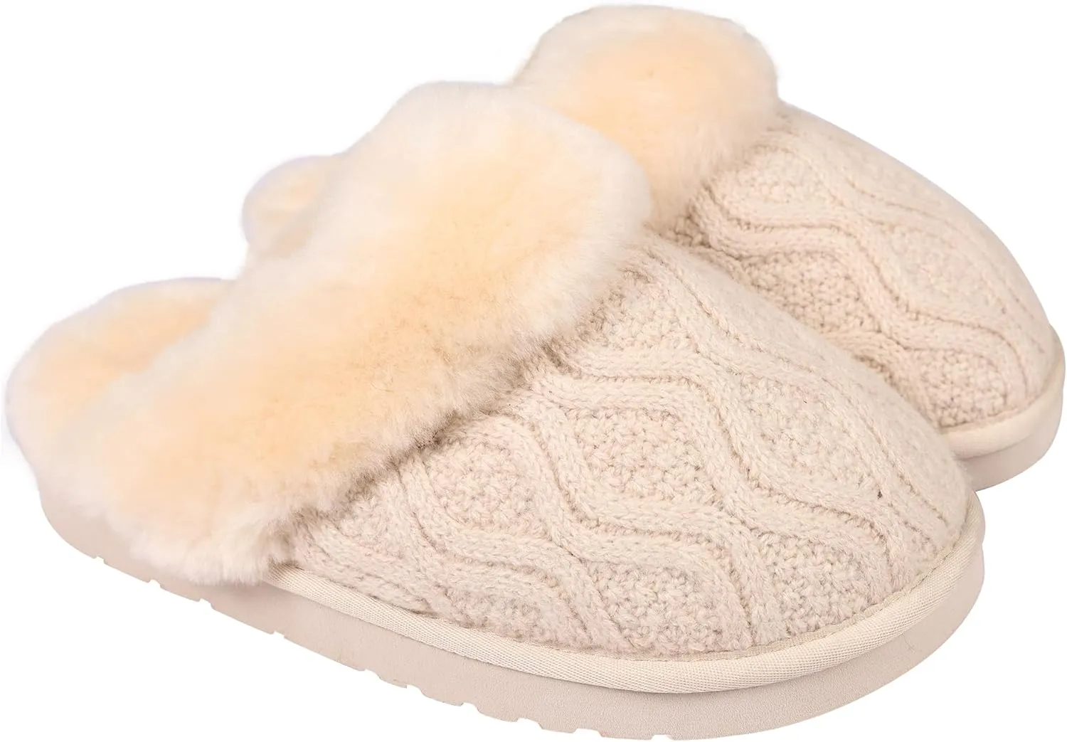 Lamo Women's Lia Scuff Slippers for Women - Premium Suede Upper, Sheepskin Cuff, Faux Fur Lining, Ortholite Foam Footbed with Australian Sheepskin, Rubberlon Outsole - Comfortable, and Stylish