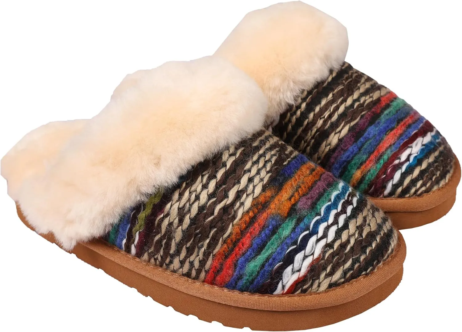 Lamo Women's Lia Scuff Slippers for Women - Premium Suede Upper, Sheepskin Cuff, Faux Fur Lining, Ortholite Foam Footbed with Australian Sheepskin, Rubberlon Outsole - Comfortable, and Stylish