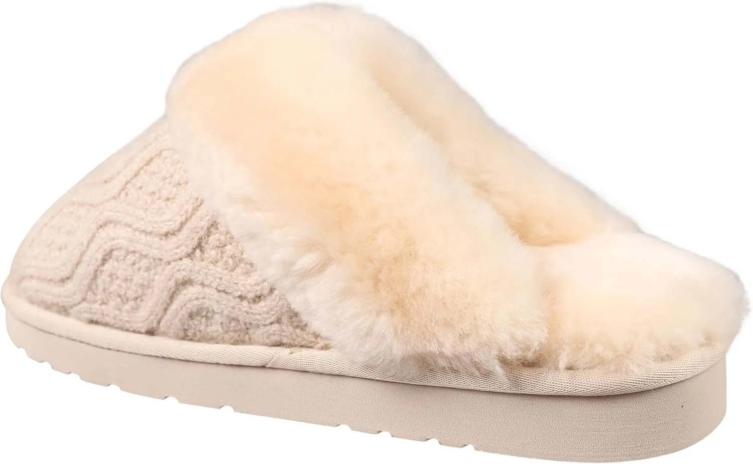 Lamo Women's Lia Scuff Slippers for Women - Premium Suede Upper, Sheepskin Cuff, Faux Fur Lining, Ortholite Foam Footbed with Australian Sheepskin, Rubberlon Outsole - Comfortable, and Stylish
