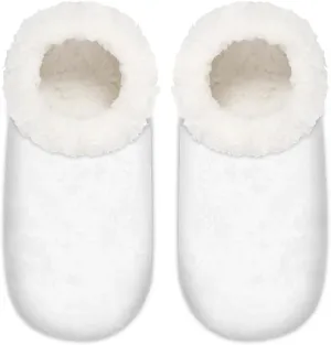 Landscape Prairie Streams White Clouds Women's Soft Slippers Fuzzy Slip On House Slippers for Winter Bedroom Outdoor with Fleece Lining