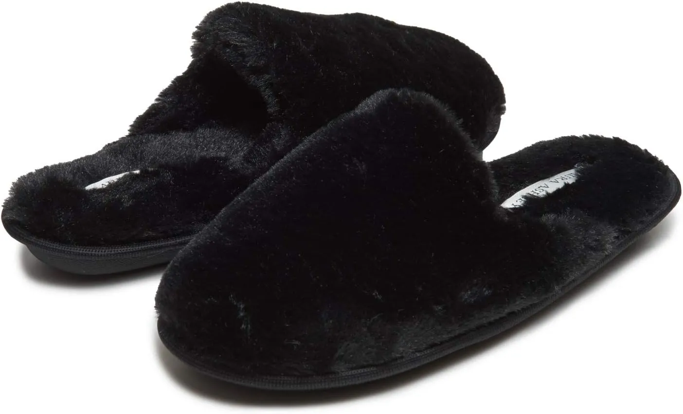 Laura Ashley Ladies All Over Plush W/Memory Foam Slippers