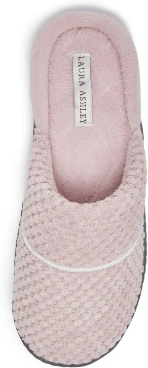 Laura Ashley Ladies Spa Rugged Slippers With Memory Foam Insole