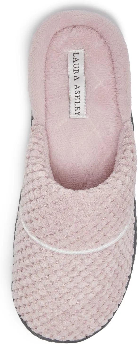 Laura Ashley Ladies Spa Rugged Slippers With Memory Foam Insole