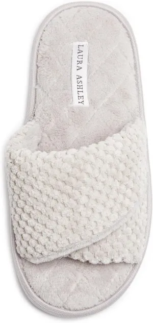 Laura Ashley Womens SPA Wrapped Texture Scuff Slippers