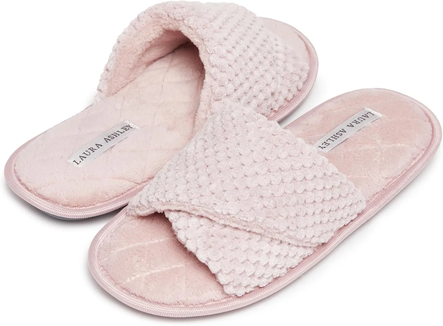 Laura Ashley Womens SPA Wrapped Texture Scuff Slippers