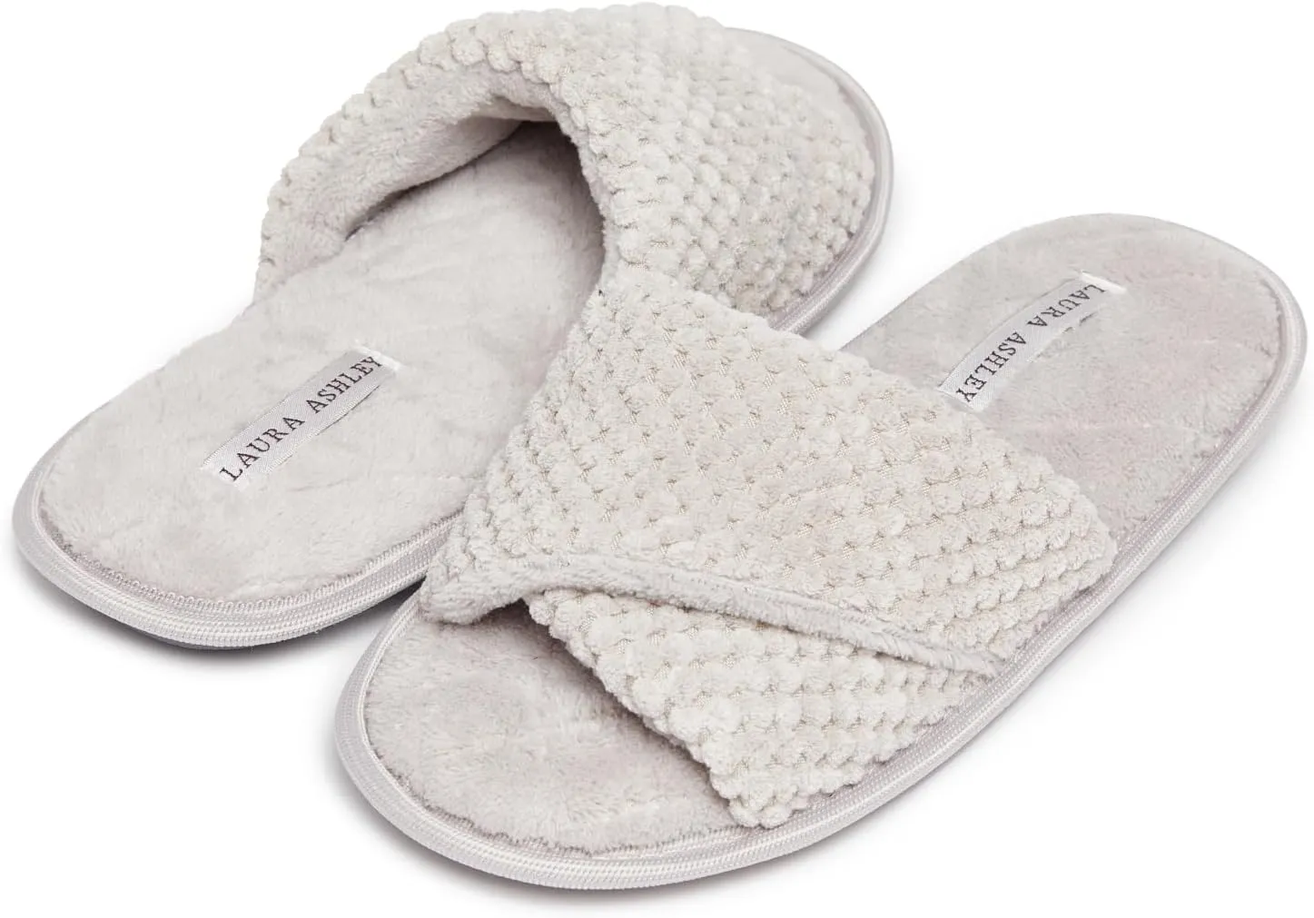 Laura Ashley Womens SPA Wrapped Texture Scuff Slippers
