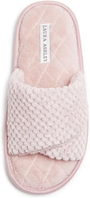 Laura Ashley Womens SPA Wrapped Texture Scuff Slippers